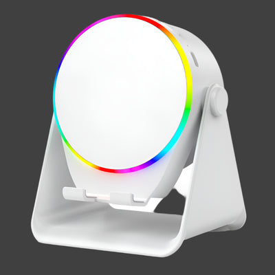 GIM Wireless Induction Audio Bluetooth Speaker, Cellphone Holder,Mobile Tablet Stand with Colorful Ambient Light,Gifts for Friend, Family