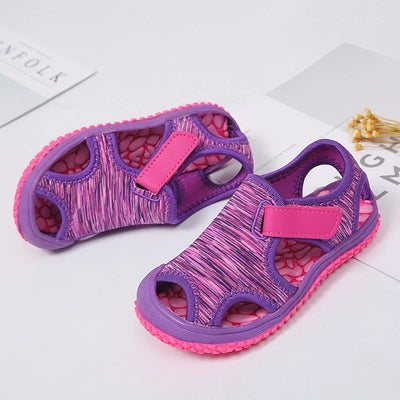 Kids Sandals Girl Children'S Fashion Comfortable Breathable Netcloth Casual Shoes Boys Water Sports Children'S Beach Shoes