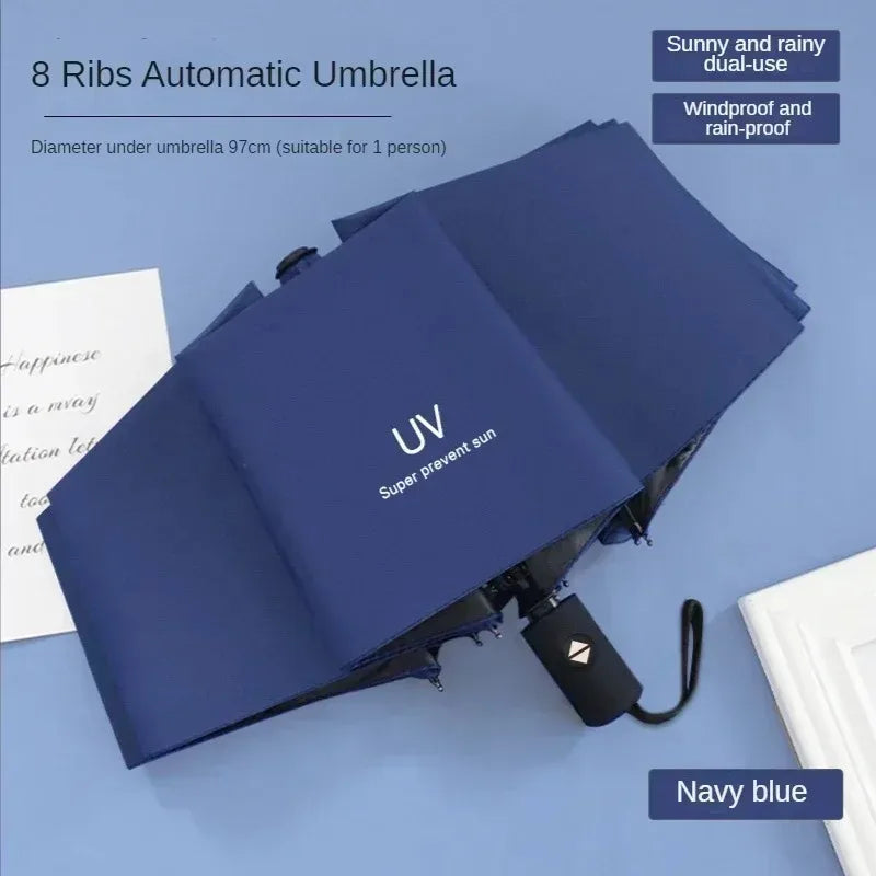 Mini Folding Automatic Umbrella anti UV Rain Sun Umbrella Fashion Portable Windproof Light Women Men Children Parasol Umbrella