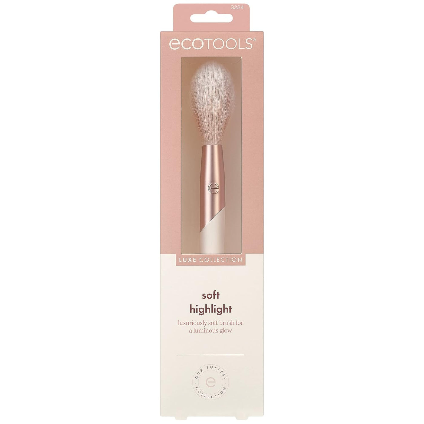 Luxe Soft Highlighter Makeup Face Powder Brush, Sheer, Luminous Glow, Premium Quality Makeup Brush, Ultra Soft, Synthetic Bristles, Eco Friendly Face Brush, Cruelty-Free, 1 Count