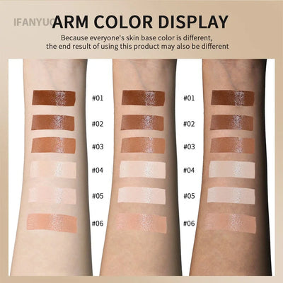 6Color Tinted Foundation Cream Stick Waterproof Lasting Oil-Control Cover Acne Makeup Smooth Moisturize Concealer Serum Balm