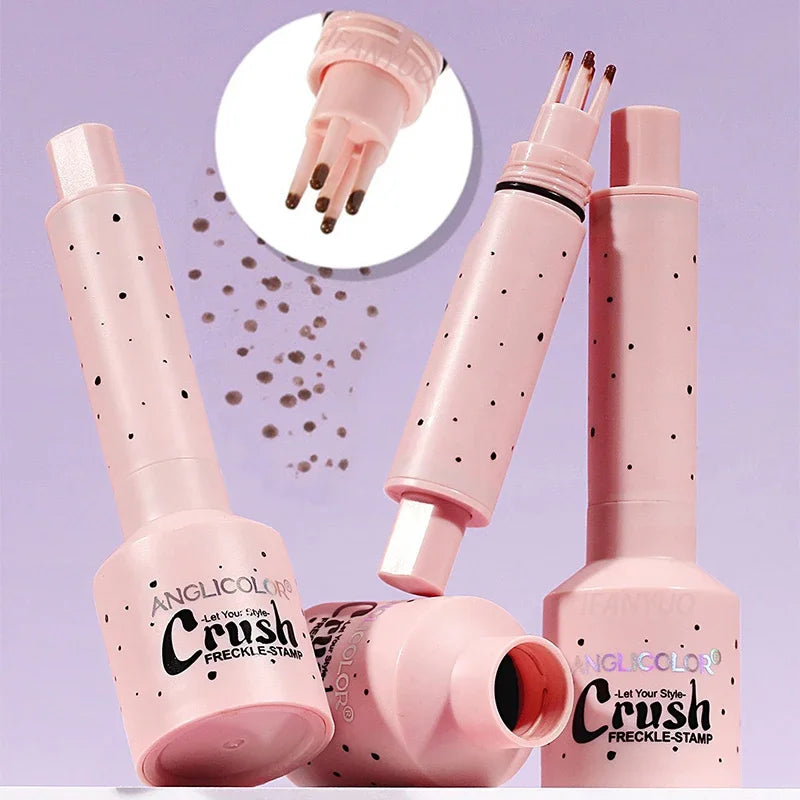 Liquid Air Cushion Freckle Stamp Pen with Five-Point Head for Natural Simulation - Waterproof and Long-Lasting Makeup