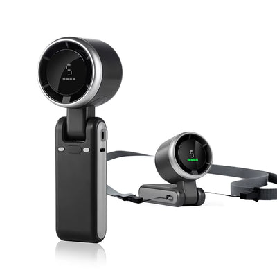 Portable Turbo Fan Mini Hanging Neck Fan 3600Mah USB Rechargeable Handheld Air Cooling Fan with 5 Gear for Summer Handheld Fan