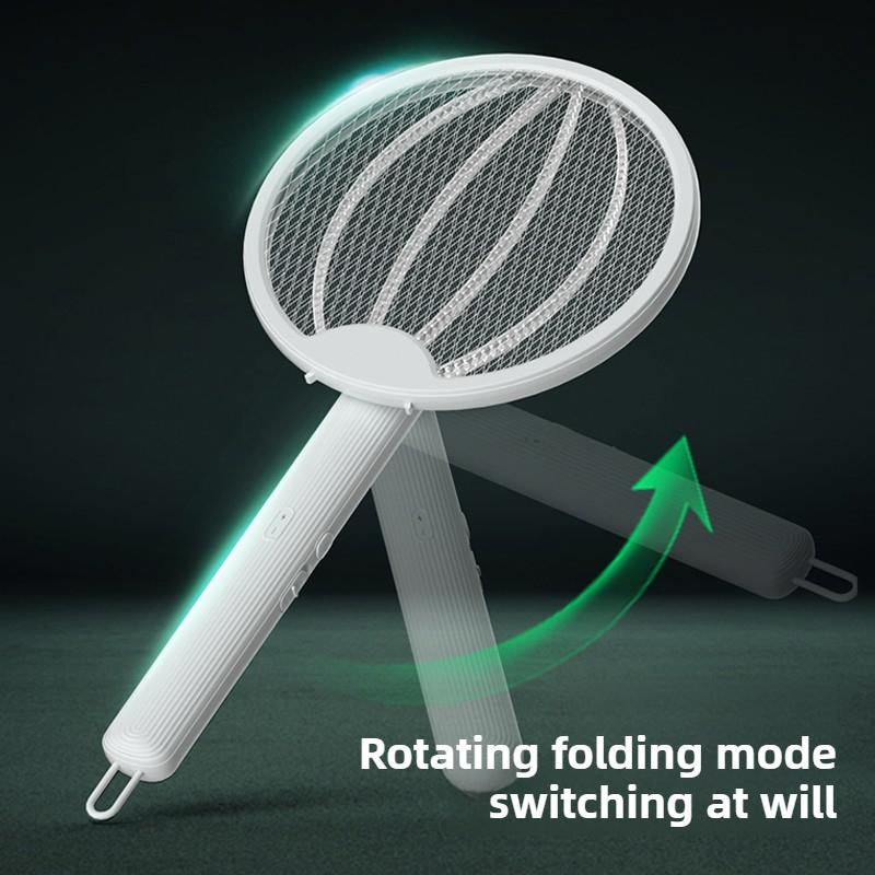 Multifunctional Electric Mosquito Swatter - Lightweight, Foldable, USB Type-C, Versatile Stand or Hang Design, Silent Mosquito Repellent for Home and Camping in Summer