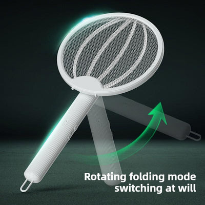 Multifunctional Electric Mosquito Swatter - Lightweight, Foldable, USB Type-C, Versatile Stand or Hang Design, Silent Mosquito Repellent for Home and Camping in Summer