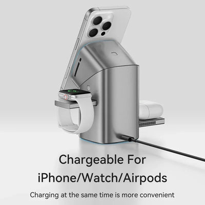 Qi2 Auto-Rotate Touch Magnetic 3 in 1 Wireless Charger Fast Charging 15W for Iphone 12/13/14/15/16, for Iwatch & Airpods