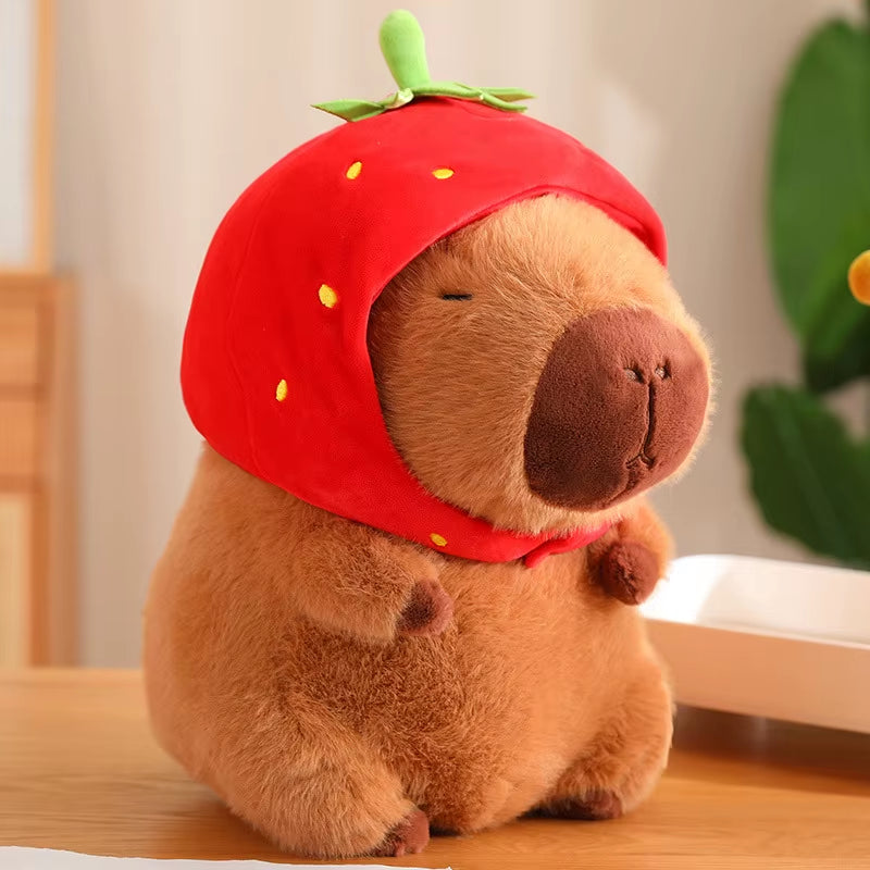 New 21Cm Capybara Plush Toy Simulation Capibara Anime Fluffty Toy Cute Soft Stuffed Animals Doll Plush Christmas Gifts for Kids