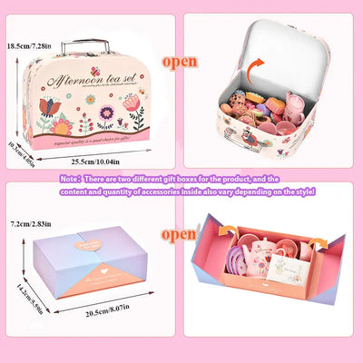 7 Afternoon Tea Sets Kid Pretend Play Toys Girls Play House Kitchen Food for Children Party/Picnic Gift Simulation Cup Cake