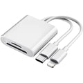 2-In-1 Card Reader, Lightning & USB-C SD/TF Card Adapter, Dual Slot Multi-Card Reader, Plug & Play for Iphone Samsung Xiaomi