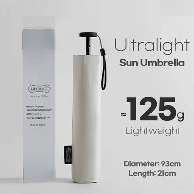 Sun Flat Mini Umbrella UV Protection 210G Ultralight Folding Pocket Umbrellas Rain Women Windproof 6 Ribs Umbrella Clear Parasol