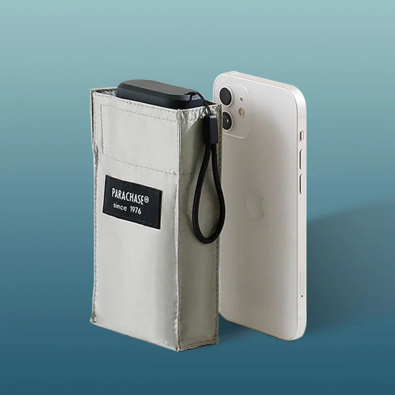 Sun Flat Mini Umbrella UV Protection 210G Ultralight Folding Pocket Umbrellas Rain Women Windproof 6 Ribs Umbrella Clear Parasol