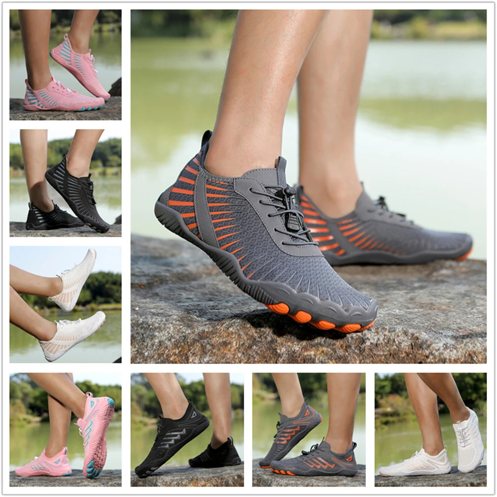 Aqua Shoes for Women Men Barefoot Water Shoes Anti-Slip Quick-Drying Outdoor Beach Upstream Wading Swimming Shoe Sneakers Unisex