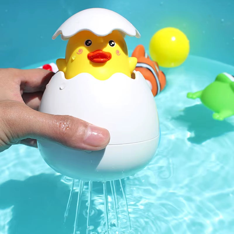 Baby Bathing Toy Kids Cute Duck Penguin Egg Water Spray Sprinkler Bathroom Sprinkling Shower Swimming Water Toys for Kids Gift