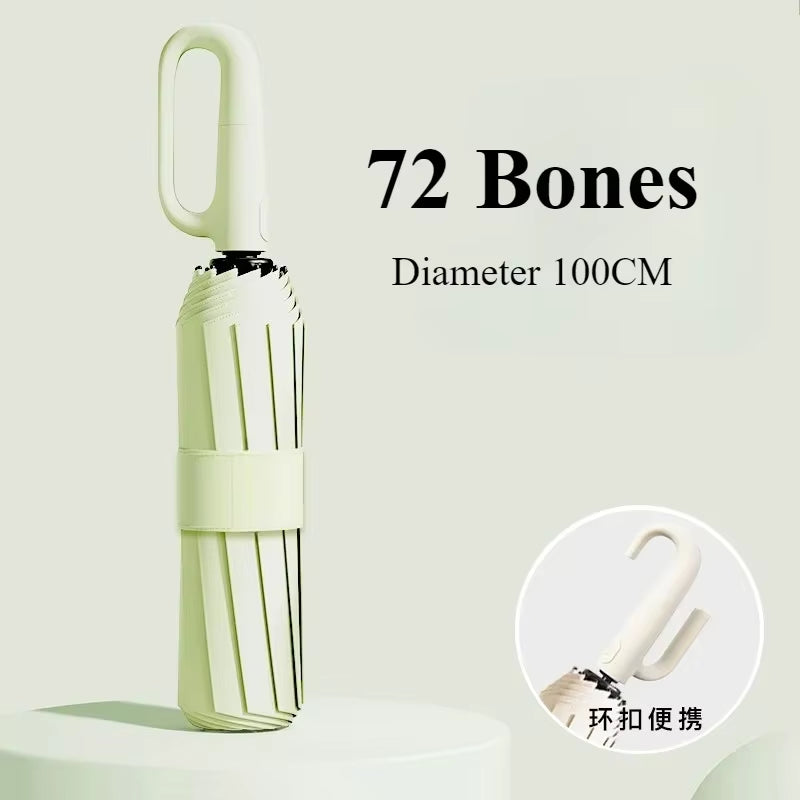 Strong Windproof Automatic Umbrella Sunshade UV Protection Folding Men'S Umbrella Buckle Rain Large Parasol for Women