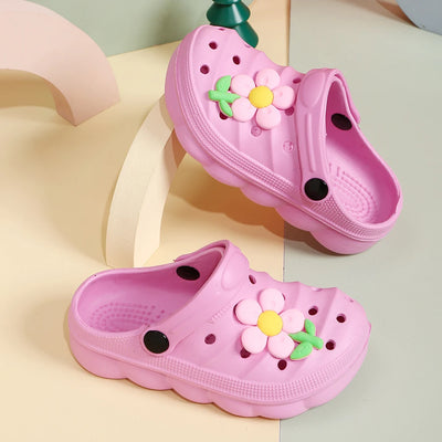 New Non-Slip Girls Sandals Garden Shoes Cute Big Flower Children Sandals Kids Slippers Beach Kids Outdoor Sandals Summer Product
