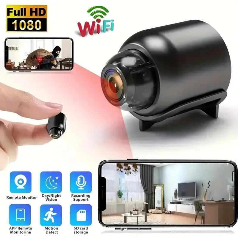 Wifi Mini Nanny Camera Wireless Camera, Suitable for Home Office Security, Pet Dog Camera Indoor, House Security Camera, Room Camera, TF Card Storage and Cloud Storage