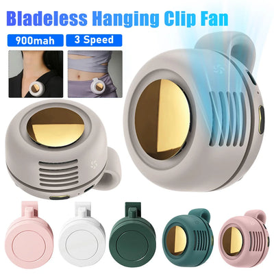 Portable USB Mini Bladeless Fan - Handheld Cooling Solution for Outdoor Use