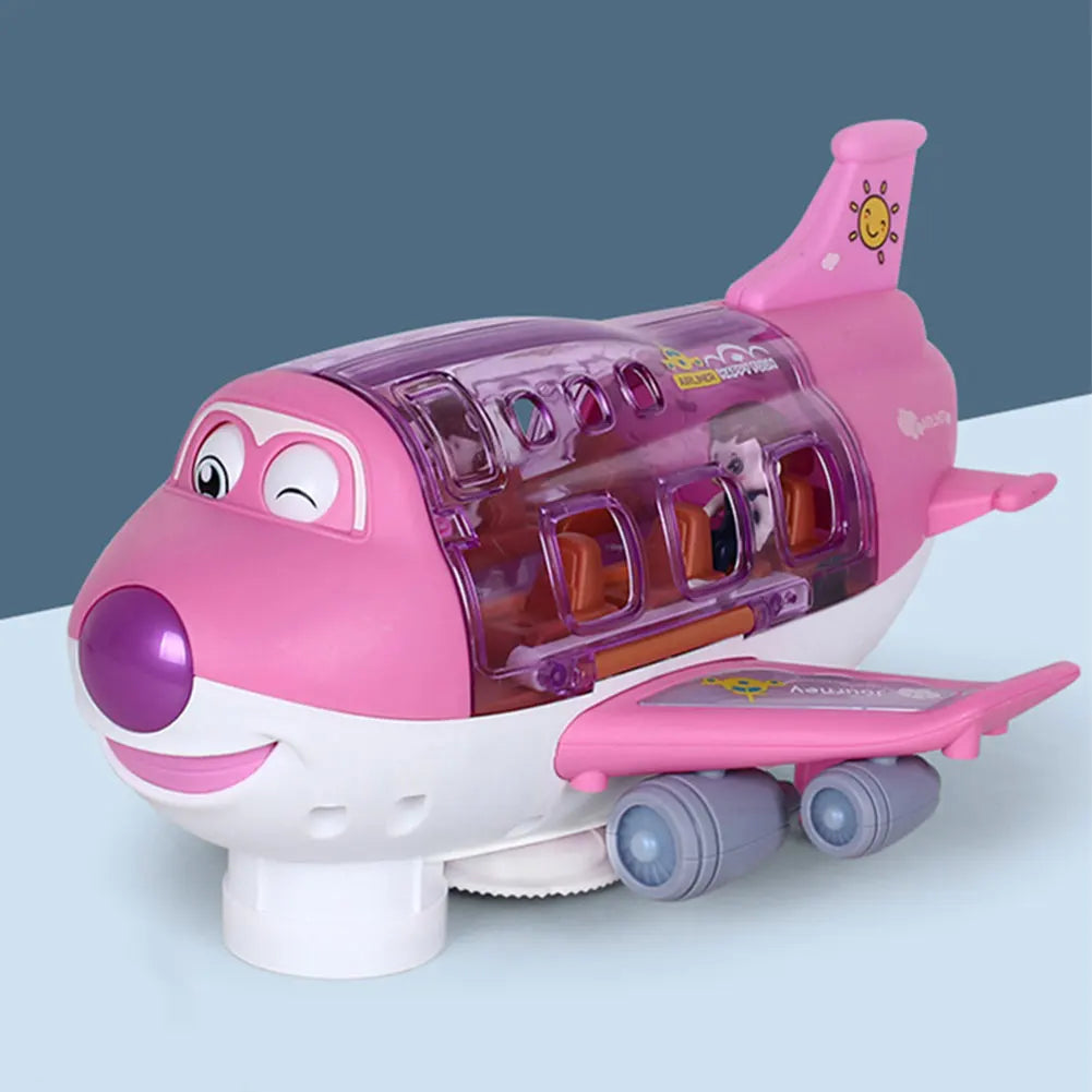 Electric Kid Transformation Aircraft Toys Car Deformation Plane Model Music Simulation Boy Children Traffic Toy Christmas Gifts