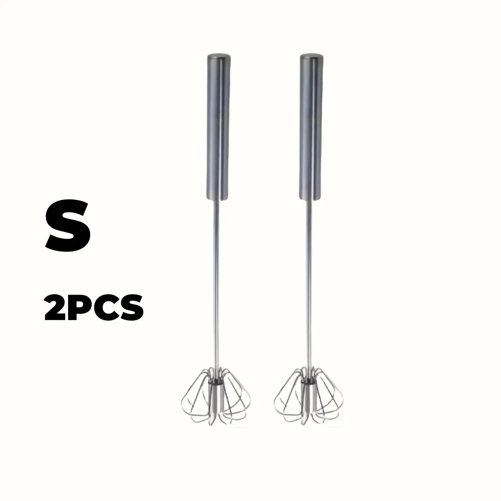 Durable Stainless Steel Semi-Automatic Egg Beater for Effortless Mixing and Beating in Kitchen Baking
