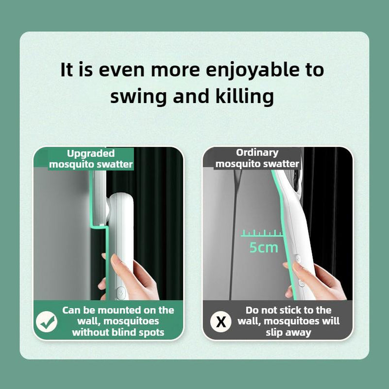 Multifunctional Electric Mosquito Swatter - Lightweight, Foldable, USB Type-C, Versatile Stand or Hang Design, Silent Mosquito Repellent for Home and Camping in Summer