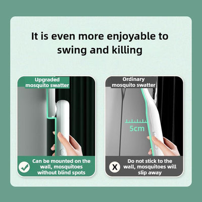 Multifunctional Electric Mosquito Swatter - Lightweight, Foldable, USB Type-C, Versatile Stand or Hang Design, Silent Mosquito Repellent for Home and Camping in Summer