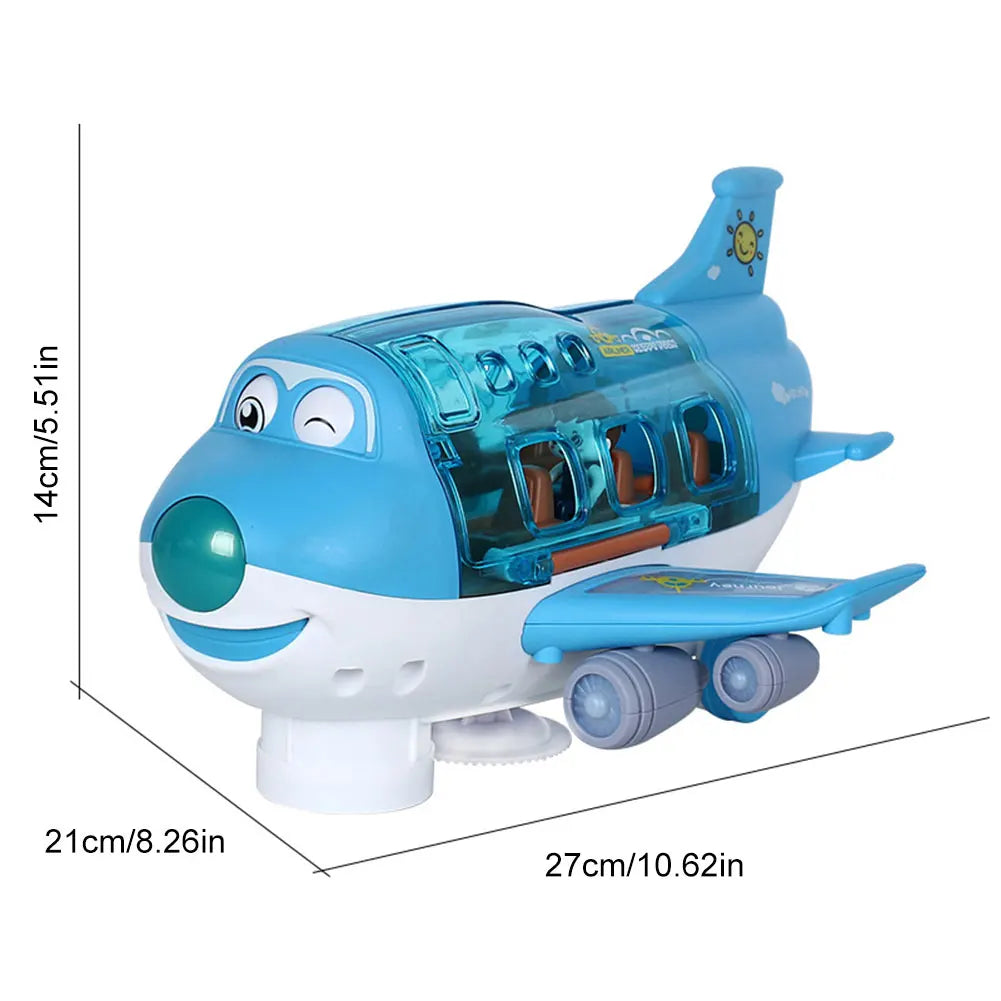 Electric Kid Transformation Aircraft Toys Car Deformation Plane Model Music Simulation Boy Children Traffic Toy Christmas Gifts