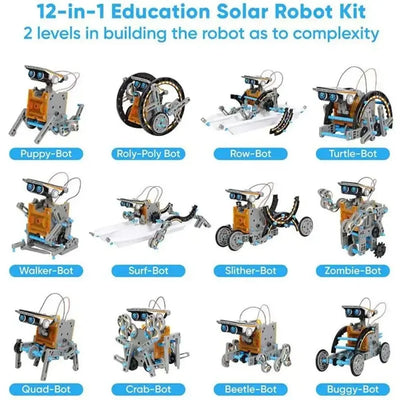 13 in 1 Solar Powered Robot Science Kit DIY Building Blocks Gift for Kids Electronic Diys Creative Educational Assembly Toys