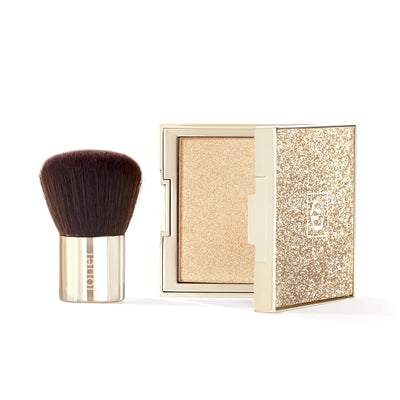 Molten Glow All over Face & Body Highlighter & Travel Brush Set - Luminizing Makeup - Shimmer & Highlight Powder