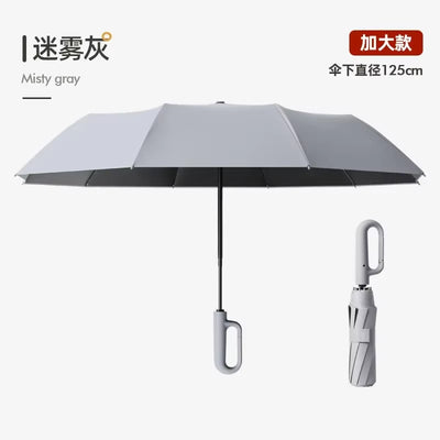 Strong Windproof Automatic Umbrella Sunshade UV Protection Folding Men'S Umbrella Buckle Rain Large Parasol for Women