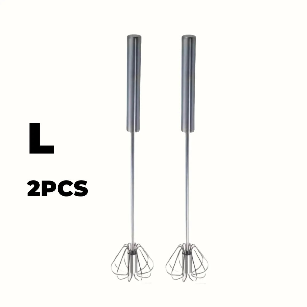 Durable Stainless Steel Semi-Automatic Egg Beater for Effortless Mixing and Beating in Kitchen Baking
