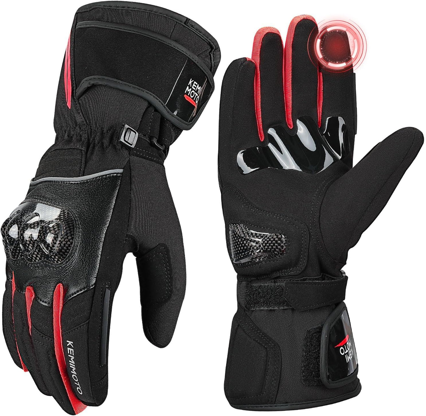 Motorcycle Gloves for Men Women Rainproof Riding Gloves with Touchscreen Waterproof Warm Anti-Slip Motorcycle Gloves for ATV Snowmobile Skiing Riding