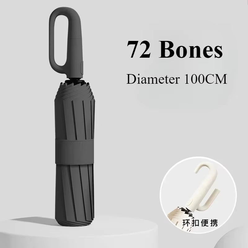 Strong Windproof Automatic Umbrella Sunshade UV Protection Folding Men'S Umbrella Buckle Rain Large Parasol for Women