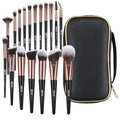 Makeup Brushes, 18 Pcs Professional Premium Synthetic Makeup Brush Set with Case, Foundation Kabuki Eye Travel Make up Brushes Sets (Black Gold)