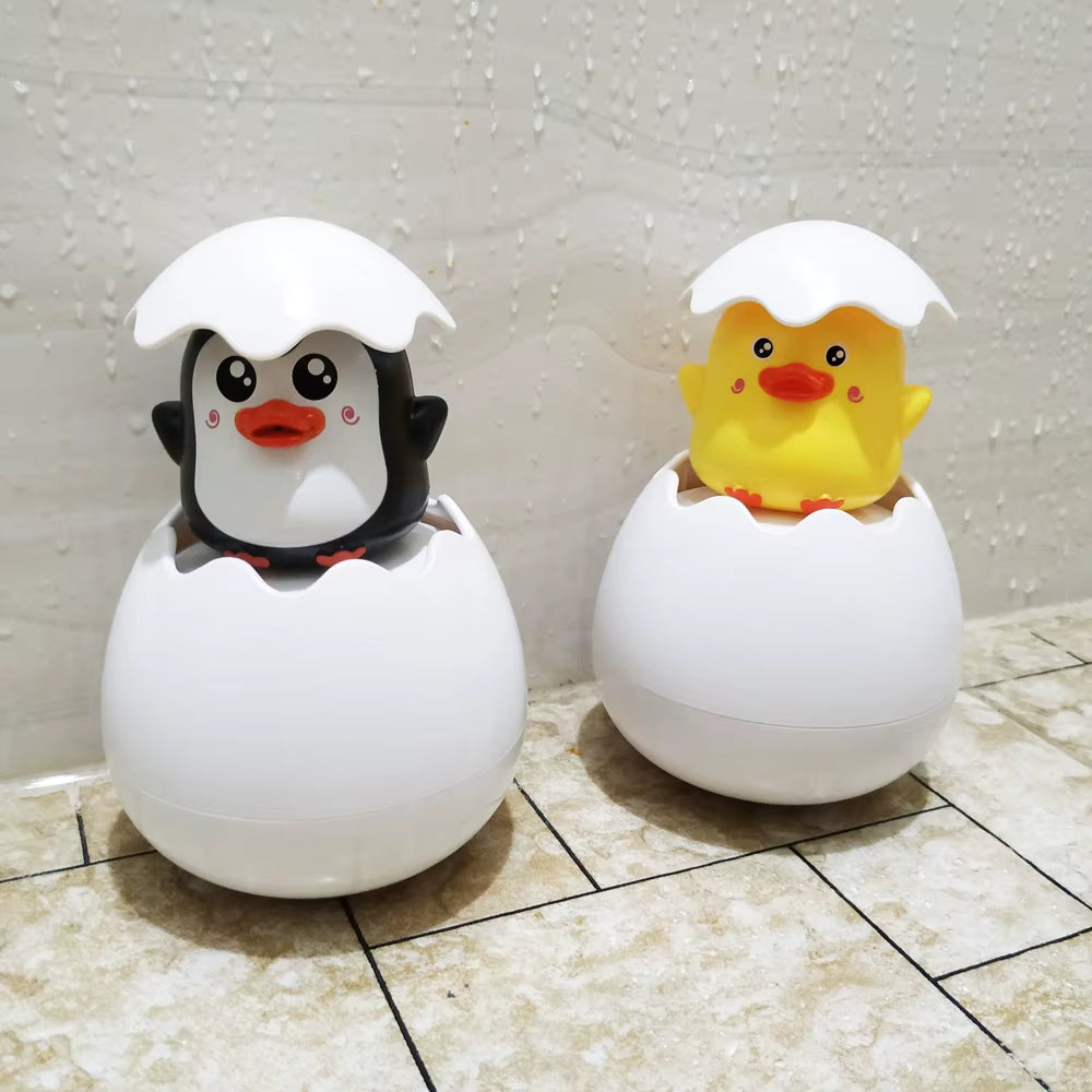 Baby Bathing Toy Kids Cute Duck Penguin Egg Water Spray Sprinkler Bathroom Sprinkling Shower Swimming Water Toys for Kids Gift