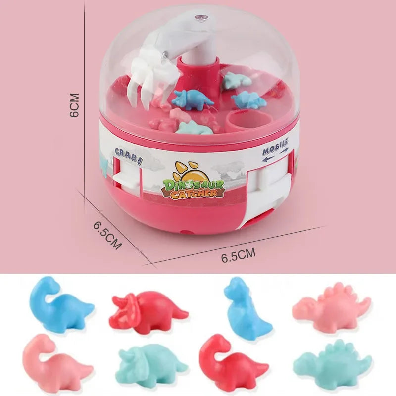 Dinosaur Figure Grabber Capsule Toy Mini Catch Fish Claw Machines anti Stress Fidget Gift Prize Fun Toy for Kid Adult Tiny Stuff