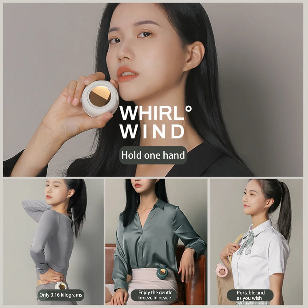 Portable USB Mini Bladeless Fan - Handheld Cooling Solution for Outdoor Use