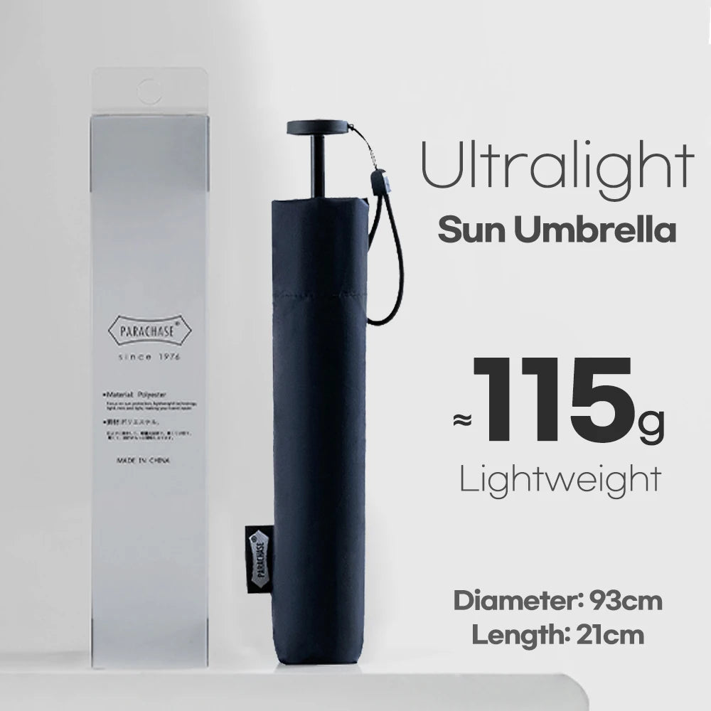 Sun Flat Mini Umbrella UV Protection 210G Ultralight Folding Pocket Umbrellas Rain Women Windproof 6 Ribs Umbrella Clear Parasol