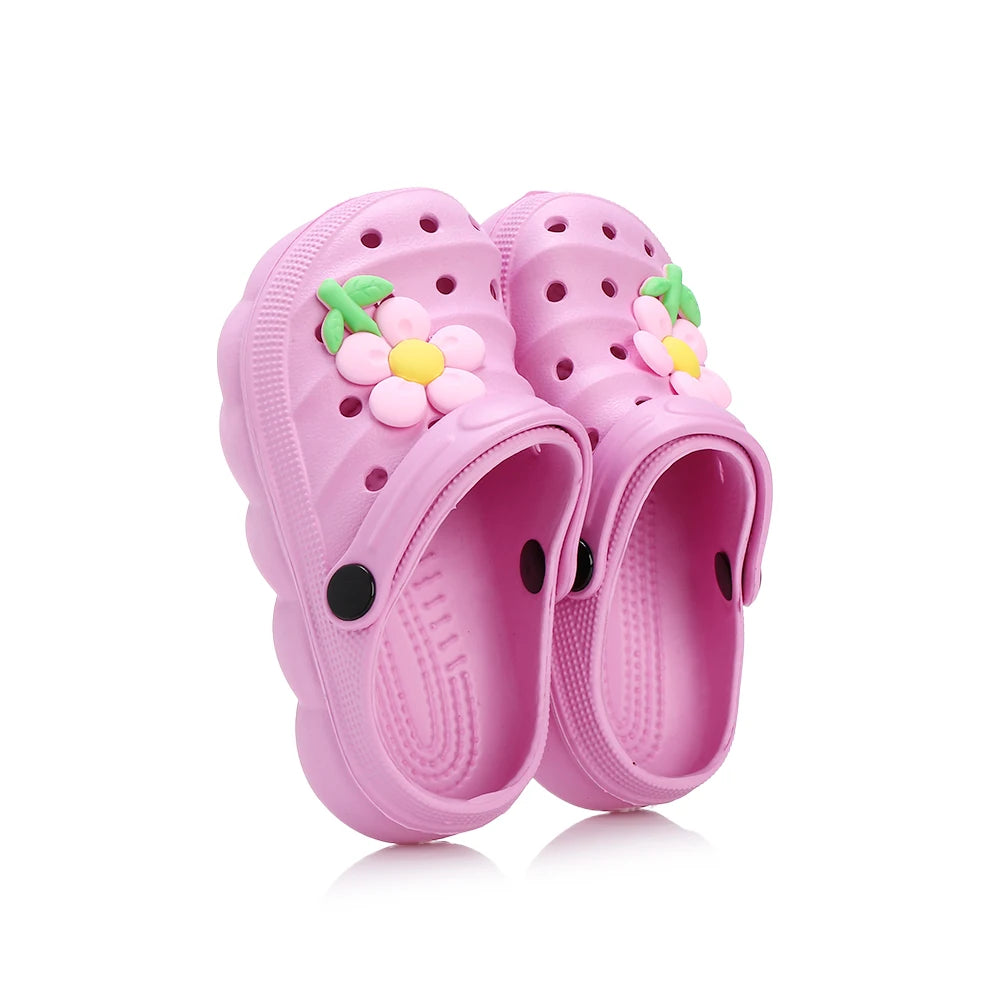 New Non-Slip Girls Sandals Garden Shoes Cute Big Flower Children Sandals Kids Slippers Beach Kids Outdoor Sandals Summer Product