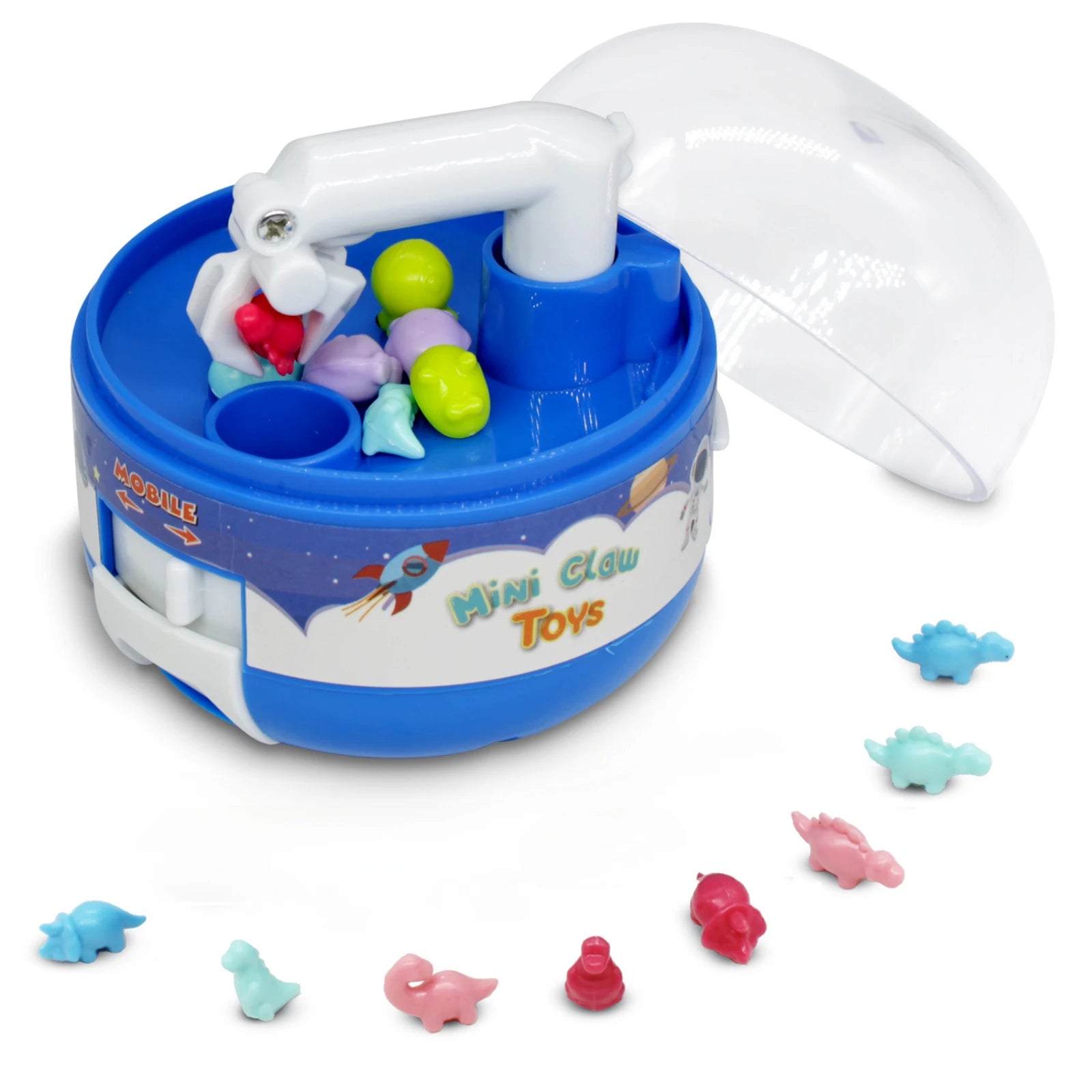 Dinosaur Figure Grabber Capsule Toy Mini Catch Fish Claw Machines anti Stress Fidget Gift Prize Fun Toy for Kid Adult Tiny Stuff