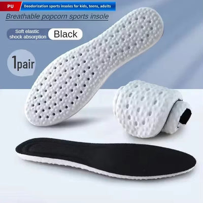 Large Size 4D Sports Massage Insoles EU47-48 for Adults High Elastic Soft Deodorization Massage PU Running Football Shoe Pads