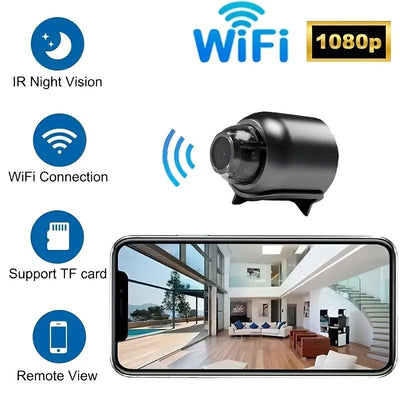 Wifi Mini Nanny Camera Wireless Camera, Suitable for Home Office Security, Pet Dog Camera Indoor, House Security Camera, Room Camera, TF Card Storage and Cloud Storage