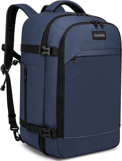 18 Inch Travel Laptop Backpack for Women Men，Business Travel Backpack Fit Flight Approved Water Resistant Computer Backpack Suitcase Backpack Blue