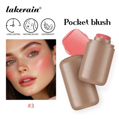 3In1 Cheek Lip Tinted Moistured Blush Stick Waterproof Easy Color Rouge Silky Smooth Blusher Cream Matte Contour Makeup