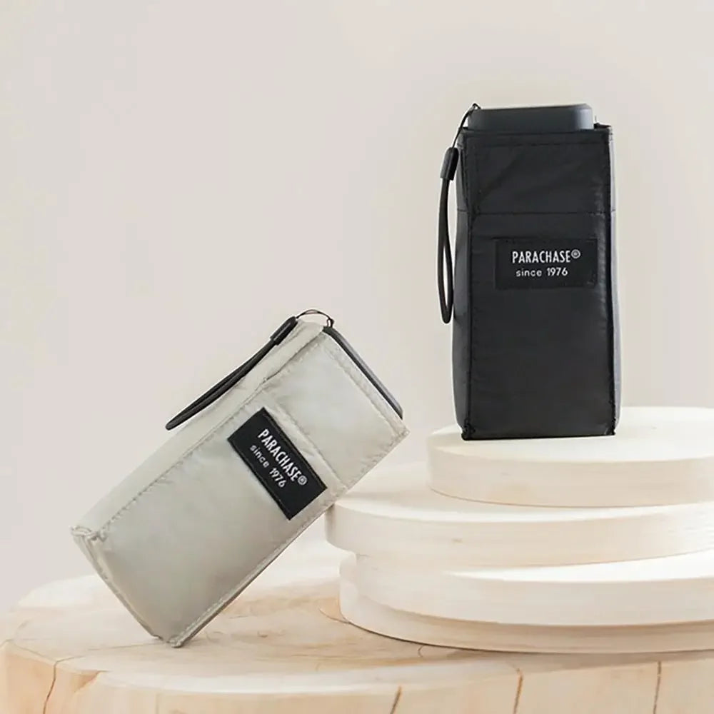 Sun Flat Mini Umbrella UV Protection 210G Ultralight Folding Pocket Umbrellas Rain Women Windproof 6 Ribs Umbrella Clear Parasol