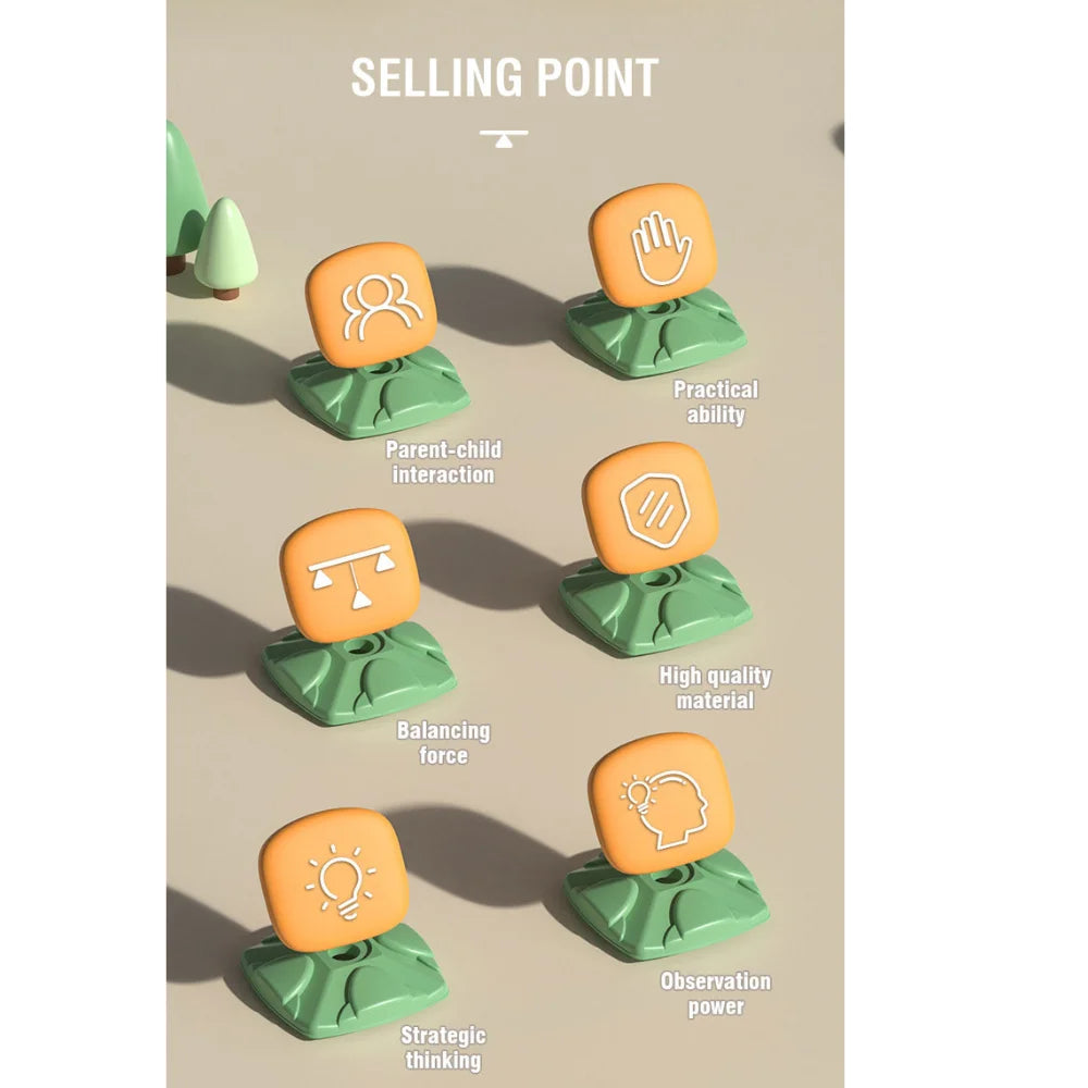 Fun Frog Balance Tree Children Montessori Math Toys Balancing Board Game Parent-Child Interaction Tabletop Balance Game Toy Gift