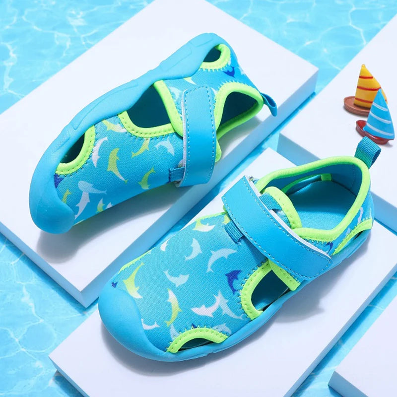 Kids Sandals Girl Children'S Fashion Comfortable Breathable Netcloth Casual Shoes Boys Water Sports Children'S Beach Shoes
