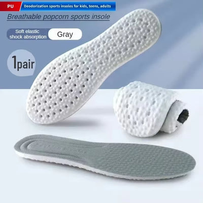 Large Size 4D Sports Massage Insoles EU47-48 for Adults High Elastic Soft Deodorization Massage PU Running Football Shoe Pads