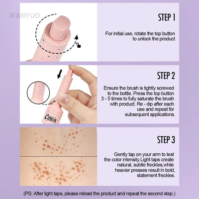 Liquid Air Cushion Freckle Stamp Pen with Five-Point Head for Natural Simulation - Waterproof and Long-Lasting Makeup