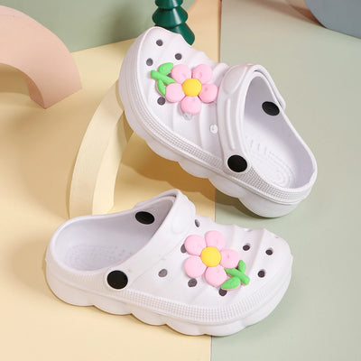 New Non-Slip Girls Sandals Garden Shoes Cute Big Flower Children Sandals Kids Slippers Beach Kids Outdoor Sandals Summer Product