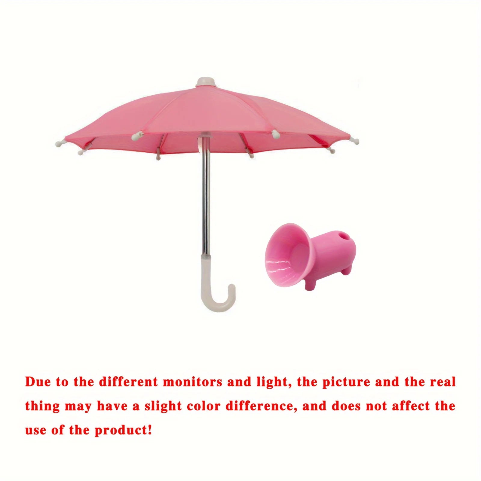 Creative Mini Umbrella Phone Stand, Universal Waterproof Holder for Smartphones, Portable Outdoor Rain & Sun Accessory